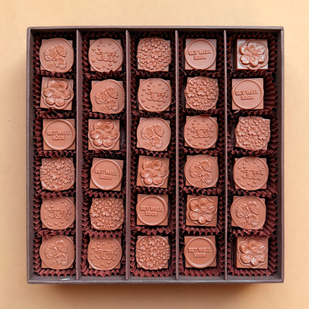 Floral Stamps Chocolate Box | Get Well Soon
